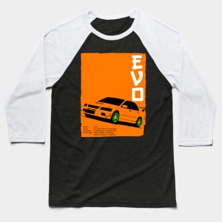 Mitsubishi Lancer Evolution VII Baseball T-Shirt